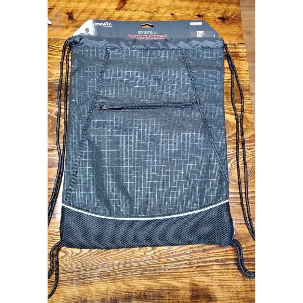 Stayfit+ Sportsak gym / running bag Black and Gray Camping ,Hiking Skating